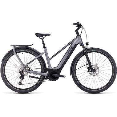 Bicicleta de senderismo eléctrica CUBE TOURING HYBRID EXC 500 TRAPEZ Gris 2023 0